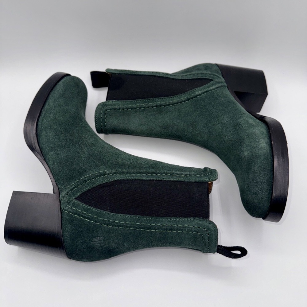 Frye Jean Boots Women's Size 7 Forest Green Suede - Picture 8 of 15